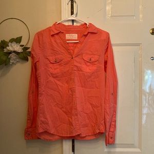 Pink button up dress shirt